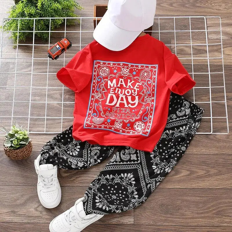 3-15Y Children's Clothing Set Summer New Boys