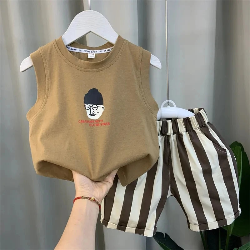 Boys' Baby Summer Clothing Set Streetwear