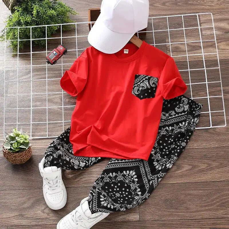 3-15Y Children's Clothing Set Summer New Boys