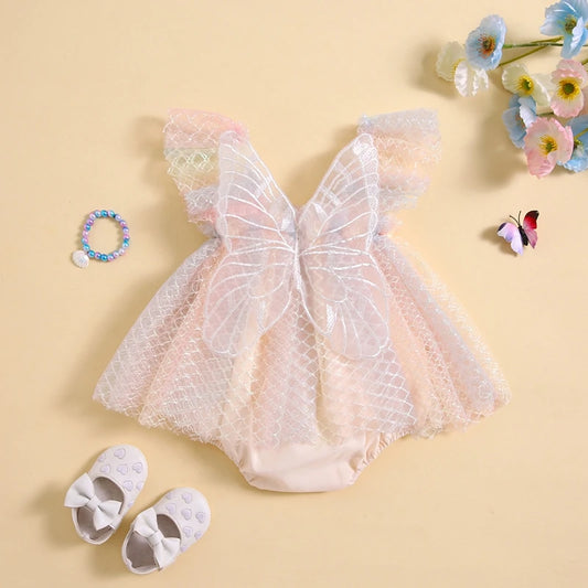 Butterfly Princess Mesh  Romper