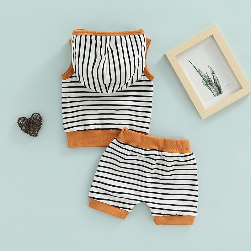 Hooded Striped Set