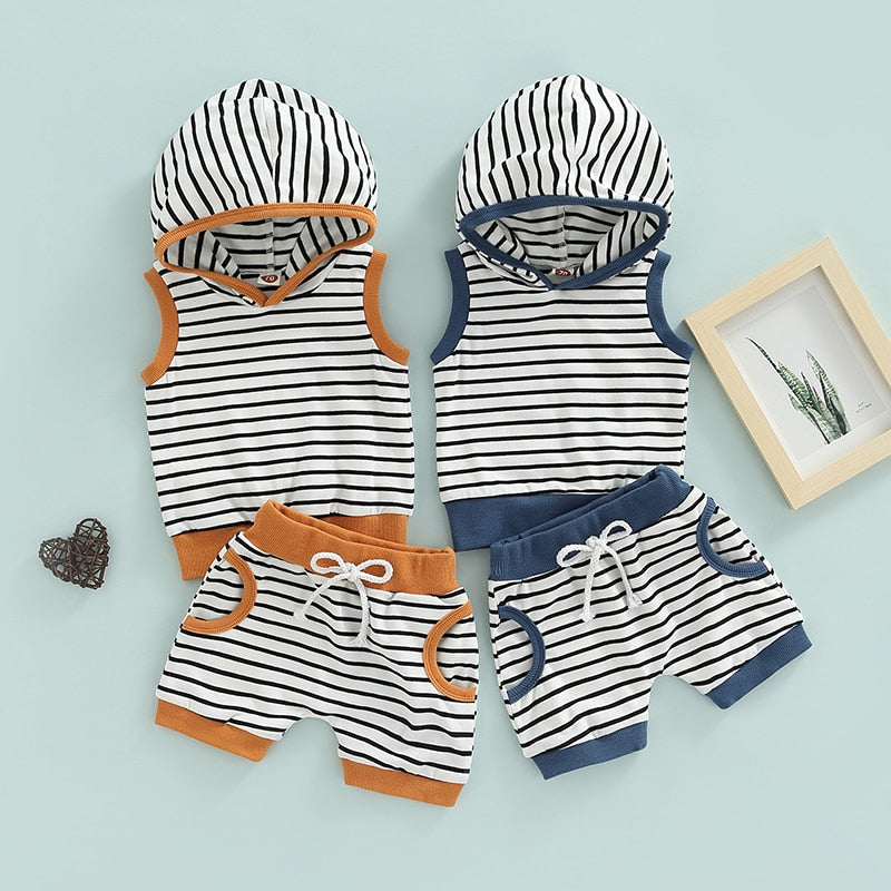 Hooded Striped Set